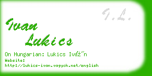 ivan lukics business card